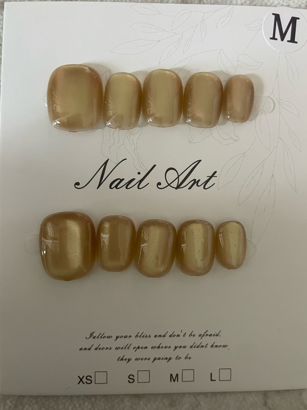 5 for $20! High Quality Press-On Nails in size medium